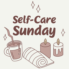 Cozy Self Care Sunday elements relaxation