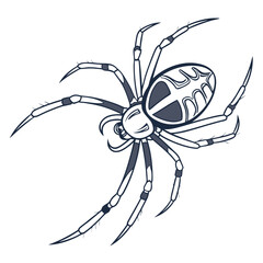 Stylized spider with intricate markings arachnid insect
