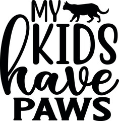My kids have paws SVG