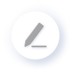 Neumorphism Icon Pencil Icon Soft Drop Shadow on Dark Background Neumorphic UI UX Design User Interface Neumorphism Shadow