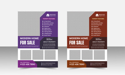 Real estate house and property sale flyer Template design, real estate trending home sale editable flyer template, luxury home social media modern poster layout design.