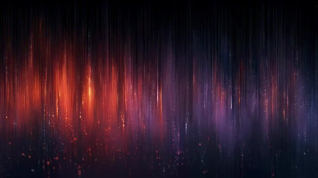 A glowing curtain of luminescent red purple and orange particles hung like a cosmic tapestry in the ethereal depths of intergalactic space.