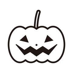 ニヤリと笑うかぼちゃのイラスト
