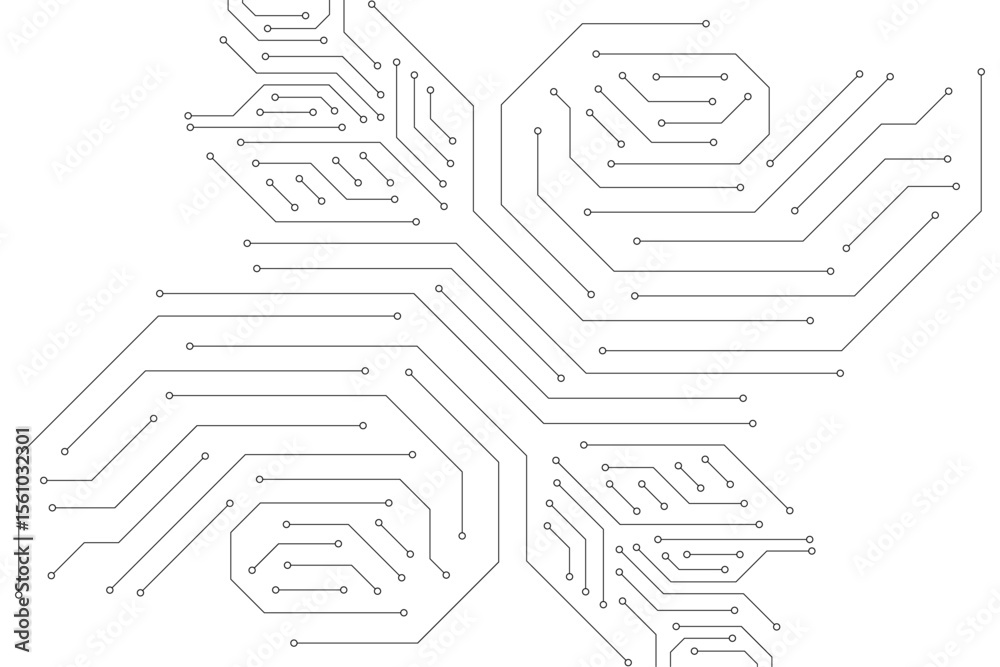 Aufkleber Abstract digital background with technology circuit board texture. Electronic motherboard illustration. Communication and engineering concept. Vector illustration