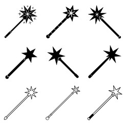 Magic wand Art silhouette