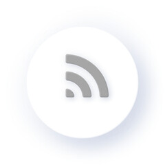 Neumorphism Icon Wi Fi Icon Soft Drop Shadow on Dark Background Neumorphic UI UX Design User Interface Neumorphism Shadow