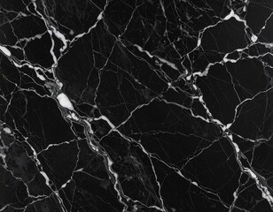Black marble background with intricate gray veins, high contrast,