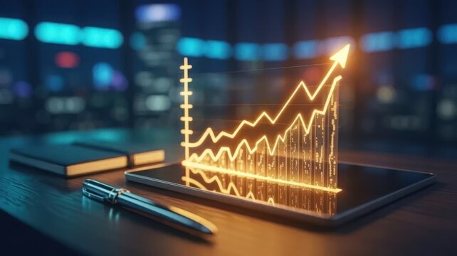 Business Analytics Visualization on Futuristic Display