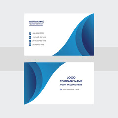 Double-sided creative business card template. Portrait and landscape orientation. Horizontal and vertical layout. 