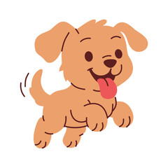 Cute Happy Puppy Dog Illustration