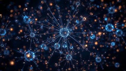 Perfect AI neural network visualization for tech presentations, websites, articles about artificial intelligence, machine learning concepts, and futuristic digital technology marketing materials.