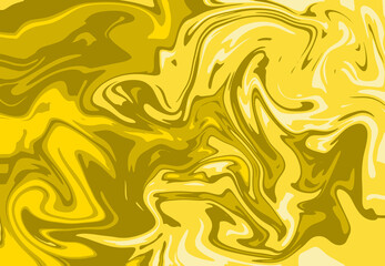 Yellow Marble Swirl Abstract Background with Dynamic Liquid Pattern