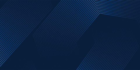 Dark blue background. Modern line stripes curve abstract presentation background. Luxury paper cut background.