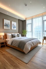 Modern bedroom with minimalist decor