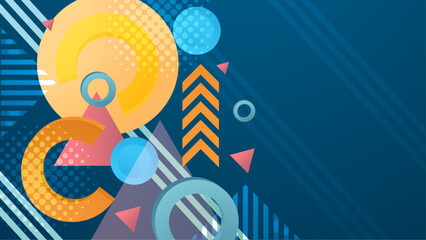 Abstract yellow and blue geometric shapes, ideal for modern design projects, backgrounds, prints, and digital art creations. Great for showcasing creativity.