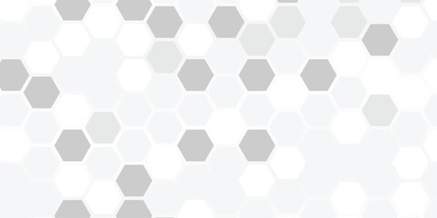 White hexagons geometric background, minimal honeycomb pattern wallpaper, 3d render  illustration.