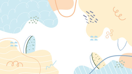 Abstract pastel shapes and lines for modern designs. Suitable for backgrounds, patterns, web graphics, and artistic projects in various industries.