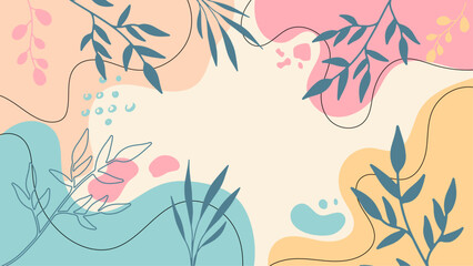 Title Abstract pastel floral design. Suitable for floral themed products, prints, stationery, home decor, and feminine branding projects requiring a soft and elegant aesthetic.