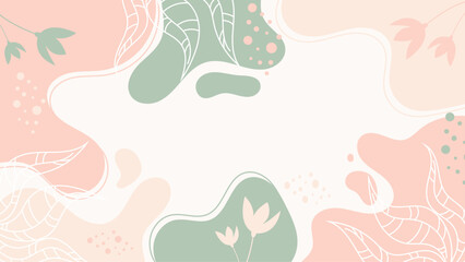 Pastel floral abstract background design suitable for invitations, social media posts, wallpaper, and various digital designs. Great for spring themed projects.
