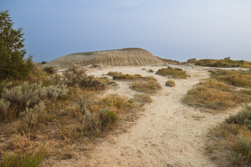The Badlands rock formations at Theodore Roosevelt National Park, North Dakota