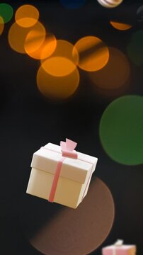 Animation of calendar with 1 number date and christmas decorations