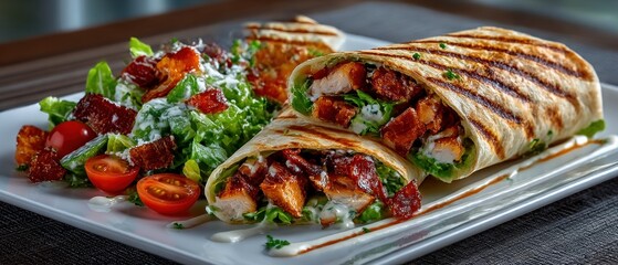 Grilled Chicken Caesar Wraps