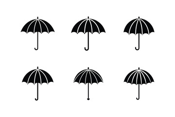 Obraz premium parasol silhouette vector illustration
