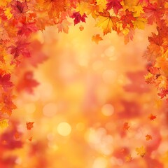Obraz premium Autumn leaves bokeh