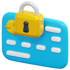 3D Security Lock Icon