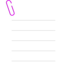 Fototapeta premium Notepad sticky note with purple paper clip