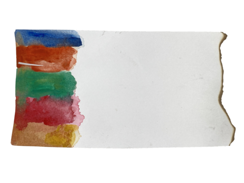 Rainbow color with old burnt paper on white transparent background