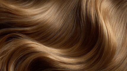 Naklejka premium Photo of beautiful bright brown hair flowing, shining and moisturized.