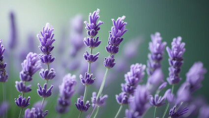 Obraz premium Lavender flower field purple aromatic plant nature floral blossom bloom garden summer beauty fresh spring flora