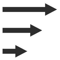 徐々に統計した数値が下降するグラフの矢印アイコン