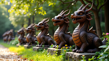 Obraz premium a group of wild animals