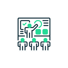 Workshop Two Tone Color Icon. linear style sign for mobile concept and web design. Outline vector icon.