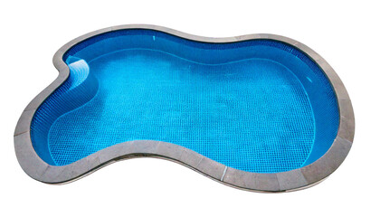 Obraz premium Top view free form shape swimming pool Isolated on Transparent or White Background
