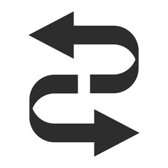 表裏の反転を表す矢印アイコン