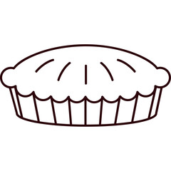 Flat Autumn Pie and Cake Set