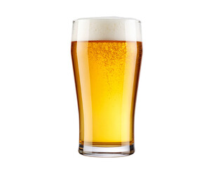 Glass of beer Isolated on Transparent or White Background