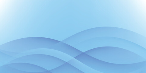 A blue wave background with soft lines.