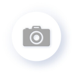 Neumorphism Icon Camera Icon Soft Drop Shadow on Dark Background Neumorphic UI UX Design User Interface Neumorphism Shadow