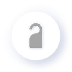 Neumorphism Icon Door Hanger Icon Soft Drop Shadow on Dark Background Neumorphic UI UX Design User Interface Neumorphism Shadow