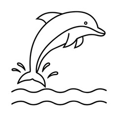 silhouette of a dolphin