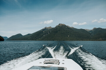 Boat on the Te Anau Lake