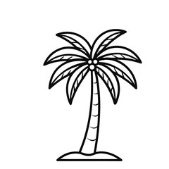 Obraz premium Coconut Palm Vector Icon – Free Download & Design Tips