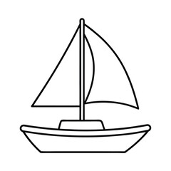 boat on a white background