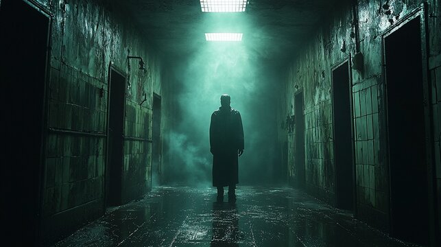 Haunted hospital hallway