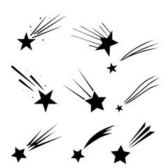 Obraz premium Starburst and Comic Explosion Vector Set – Dynamic Star Elements for Action, Pop Art, and Cartoon Effects