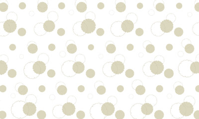 線がラフな雪輪文とフレームが並ぶ茶色いモダンな水玉模様